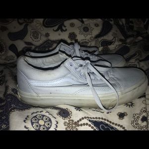 Baby Blue Old School Vans 👟